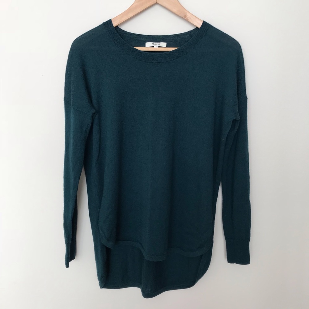 MADEWELL teal merino wool sweater